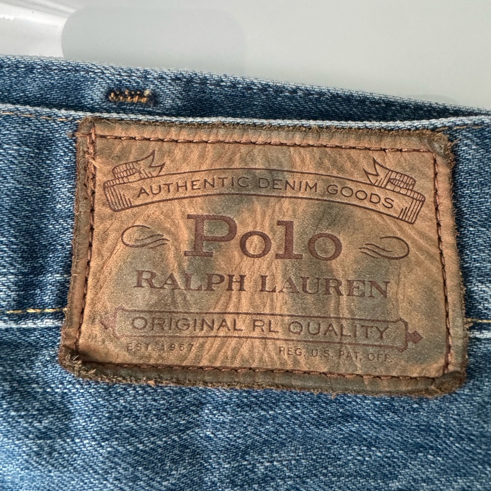 Vintage Polo Ralph Lauren Medium Wash Hamptons Relax Straight Denim Jeans 44Bx34